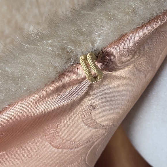 Vtg 50s 60s Regina Glenara Glenoit Faux Mink Fur Cape Tan Brown Luxury Old Money - Picture 4 of 12